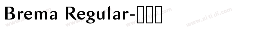 Brema Regular字体转换 Brema Regular字体转换